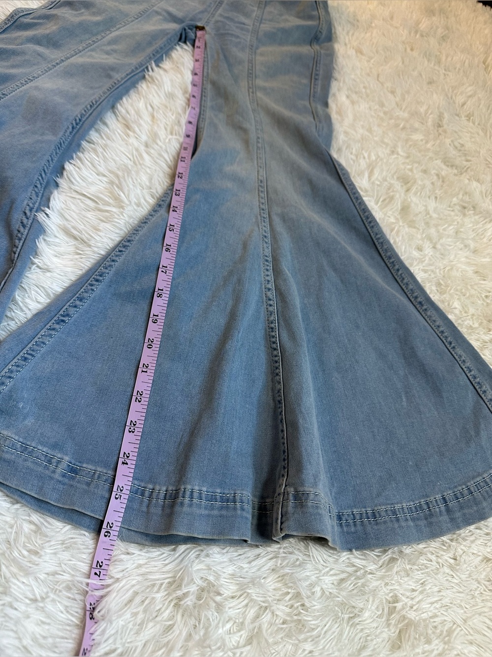 Free People We The Free Just Float On Flare Jeans Size 24 High Rise Bell Bottom - Picture 7 of 8